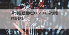 深圳惠程股吧(002168深圳惠程股吧)