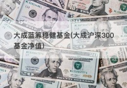 大成蓝筹稳健基金(大成沪深300基金净值)